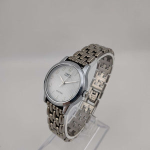 I Like Mikes Mid Century Modern Watches Timex Indiglo Silver Tone Watch, Bracelet Strap