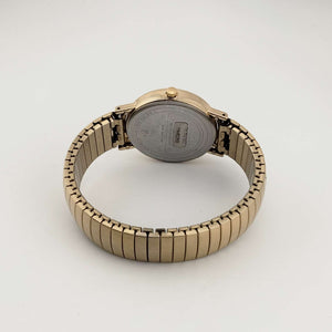 I Like Mikes Mid Century Modern Watches Timex Men's Gold Tone Watch, Circular White Dial, Stretch Strap