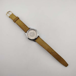 I Like Mikes Mid Century Modern Watches Timex Men's Mixed Metal Watch, Circular Dial, Yellow Leather Strap