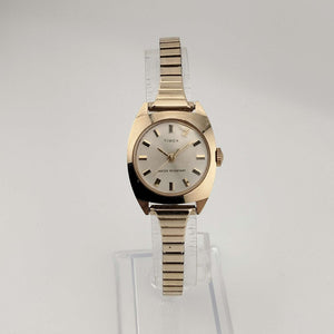 I Like Mikes Mid Century Modern Watches Timex Unisex Gold Tone Watch, Circular Dial, Stretch Strap