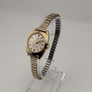 I Like Mikes Mid Century Modern Watches Timex Unisex Gold Tone Watch, Circular Dial, Stretch Strap