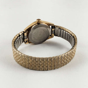 I Like Mikes Mid Century Modern Watches Timex Unisex Gold Tone Watch, Textured Stretch Strap