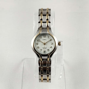 I Like Mikes Mid Century Modern Watches Timex Unisex Indiglo Silver Tone Watch, Bracelet Strap