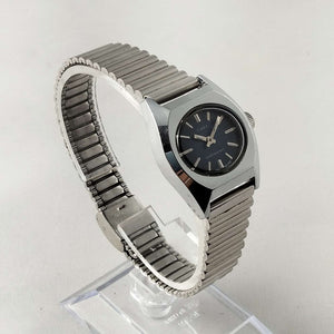 I Like Mikes Mid Century Modern Watches Timex Unisex Silver Tone Watch, Navy Dial