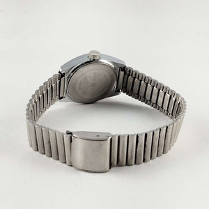 I Like Mikes Mid Century Modern Watches Timex Unisex Silver Tone Watch, Navy Dial