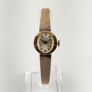 I Like Mikes Mid Century Modern Watches Timex Women's Gold Tone Watch, Oval Dial, Mesh Strap