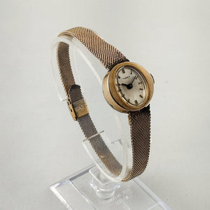 I Like Mikes Mid Century Modern Watches Timex Women's Gold Tone Watch, Oval Dial, Mesh Strap