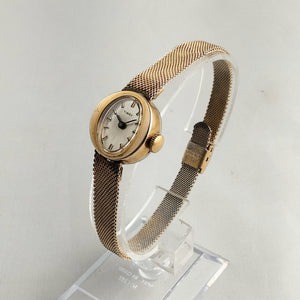 I Like Mikes Mid Century Modern Watches Timex Women's Gold Tone Watch, Oval Dial, Mesh Strap