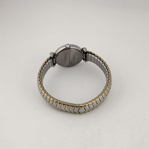 I Like Mikes Mid Century Modern Watches Timex Women's Mixed Metal Watch, Round Dial, Bezel Detail, Stretch Strap