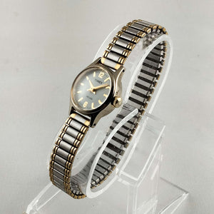 I Like Mikes Mid Century Modern Watches Timex Women's Petite Watch, Silver and Gold Tone, Stretch Strap