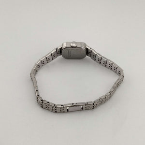 I Like Mikes Mid Century Modern Watches Timex Women's Silver Tone Watch, Rectangular Dial, Bracelet Strap