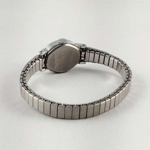 I Like Mikes Mid Century Modern Watches Timex Women's Watch, Oval Dial, Silver Tone, Stretch Strap
