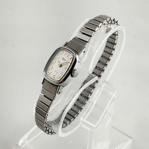 I Like Mikes Mid Century Modern Watches Timex Women's Watch, Silver Tone, Water Resistant, Stretch Strap