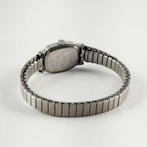 I Like Mikes Mid Century Modern Watches Timex Women's Watch, Silver Tone, Water Resistant, Stretch Strap
