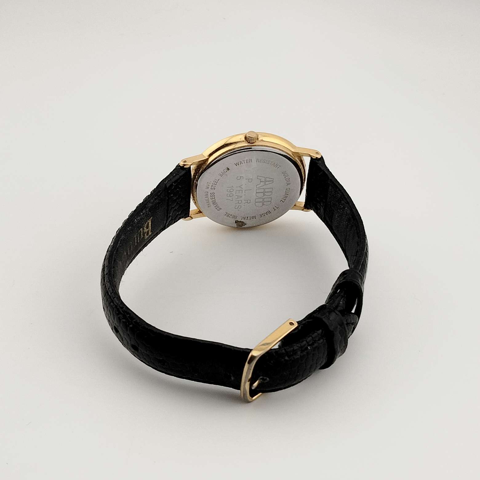 Unisex Bulova Gold Tone Watch, Circular Dial, Lizard Strap  display picture 2