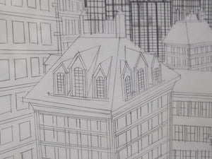 lathanboyce Wall Decor & Art New York City Hand Drawn Animation Cell from Superfriends Cartoon
