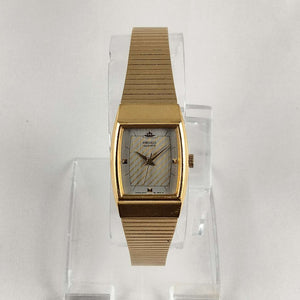 Seiko Unisex Gold and Silver Tone Watch, Square Dial, Bracelet Link Strap