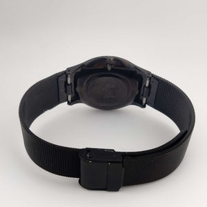 Skagen Men's Watch, Blue Dial with White Dash Markers, Black Mesh Strap